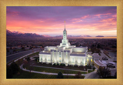 Mt Timpanogos Winter Sunset Aerial
