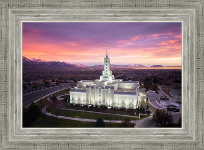 Mt Timpanogos Winter Sunset Aerial