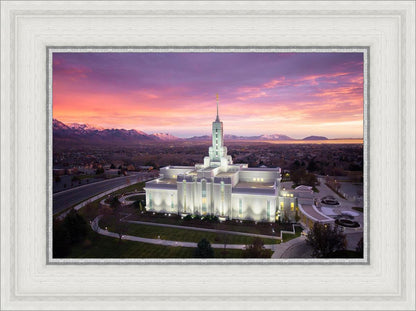 Mt Timpanogos Winter Sunset Aerial