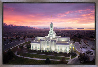 Mt Timpanogos Winter Sunset Aerial