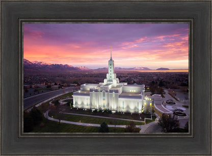 Mt Timpanogos Winter Sunset Aerial