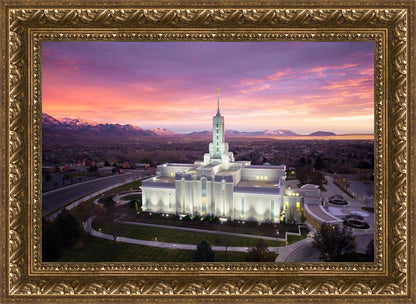 Mt Timpanogos Winter Sunset Aerial