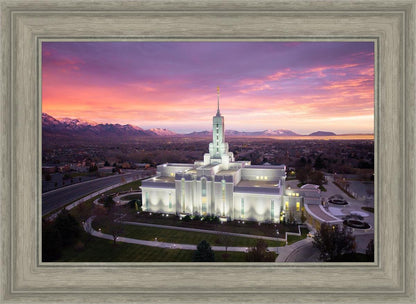 Mt Timpanogos Winter Sunset Aerial