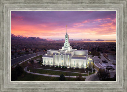Mt Timpanogos Winter Sunset Aerial
