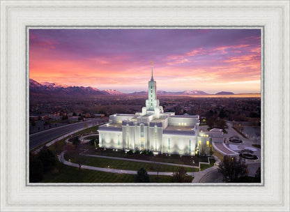 Mt Timpanogos Winter Sunset Aerial