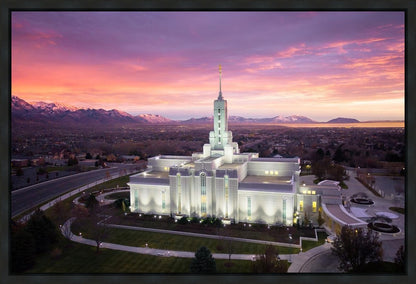 Mt Timpanogos Winter Sunset Aerial