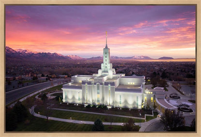 Mt Timpanogos Winter Sunset Aerial