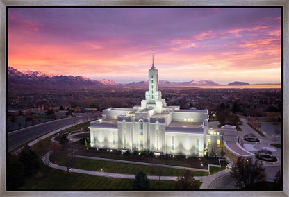 Mt Timpanogos Winter Sunset Aerial
