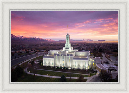 Mt Timpanogos Winter Sunset Aerial