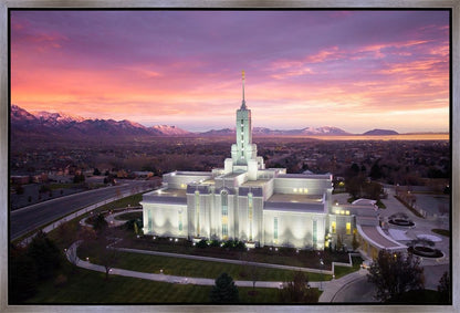 Mt Timpanogos Winter Sunset Aerial