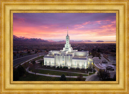 Mt Timpanogos Winter Sunset Aerial