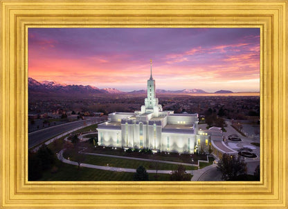 Mt Timpanogos Winter Sunset Aerial