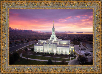 Mt Timpanogos Winter Sunset Aerial