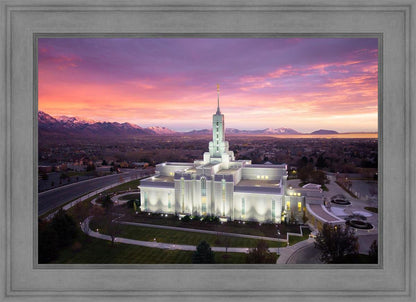 Mt Timpanogos Winter Sunset Aerial