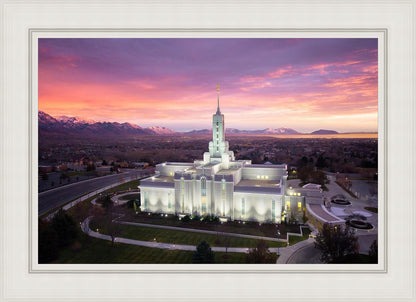 Mt Timpanogos Winter Sunset Aerial