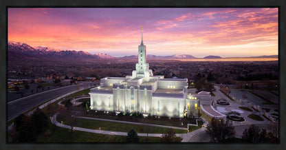 Mt Timpanogos Winter Sunset Aerial