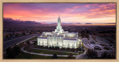 Mt Timpanogos Winter Sunset Aerial