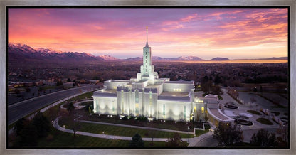 Mt Timpanogos Winter Sunset Aerial