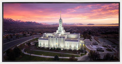 Mt Timpanogos Winter Sunset Aerial