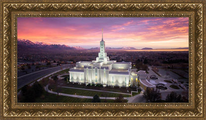 Mt Timpanogos Winter Sunset Aerial