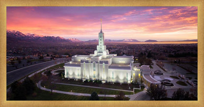 Mt Timpanogos Winter Sunset Aerial