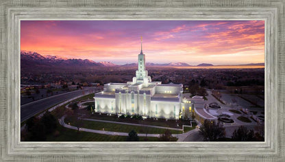 Mt Timpanogos Winter Sunset Aerial