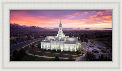 Mt Timpanogos Winter Sunset Aerial