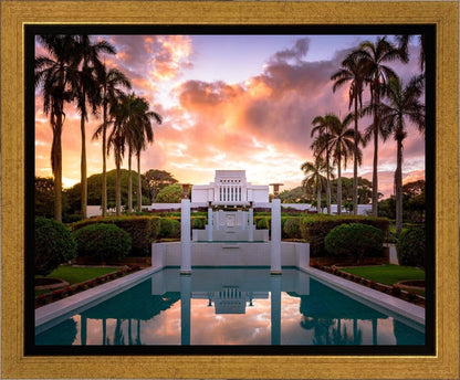 Laie Fountain Sunset