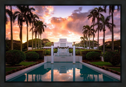 Laie Fountain Sunset