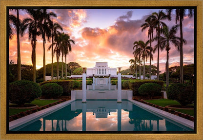 Laie Fountain Sunset