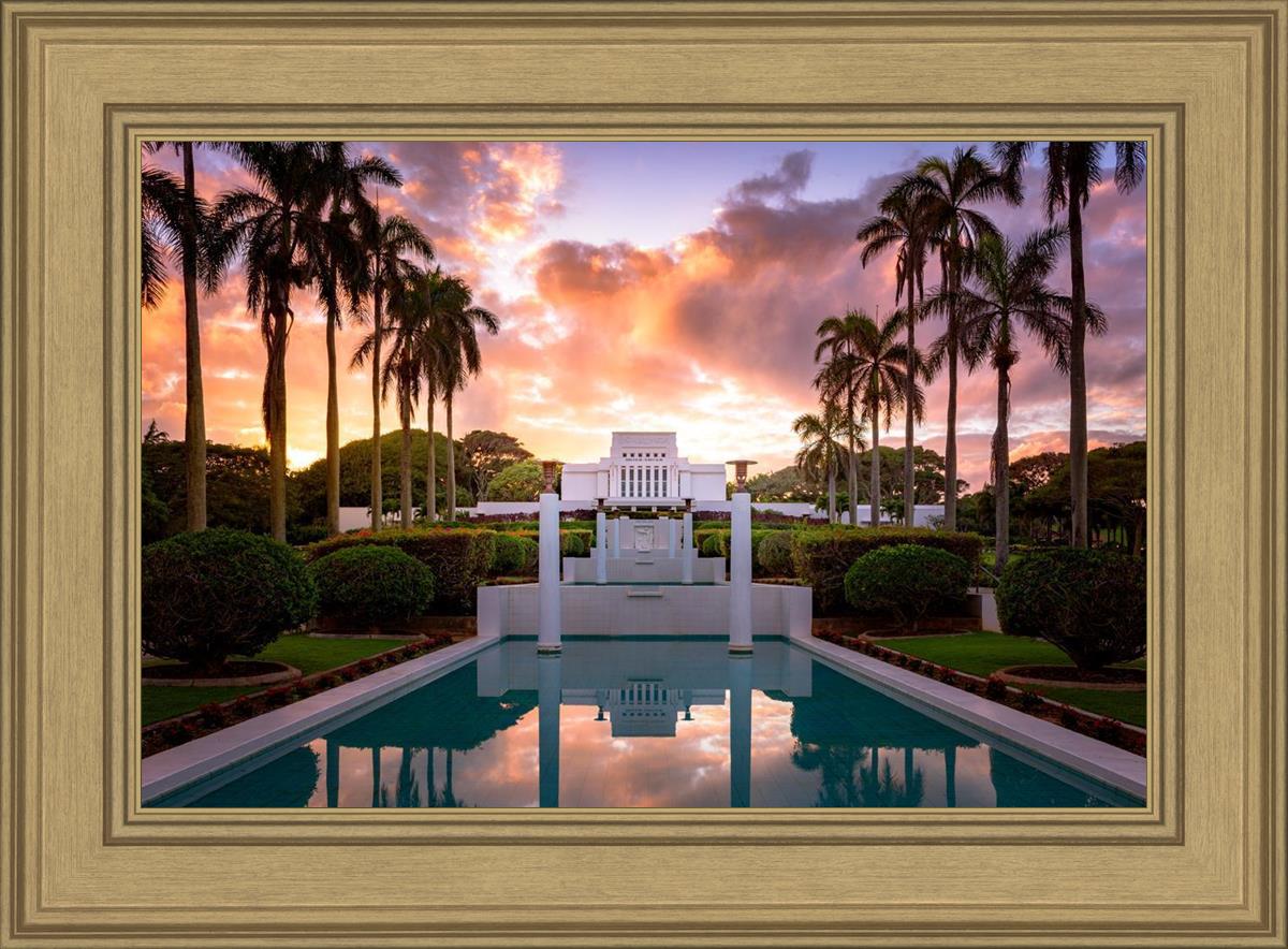 Laie Fountain Sunset