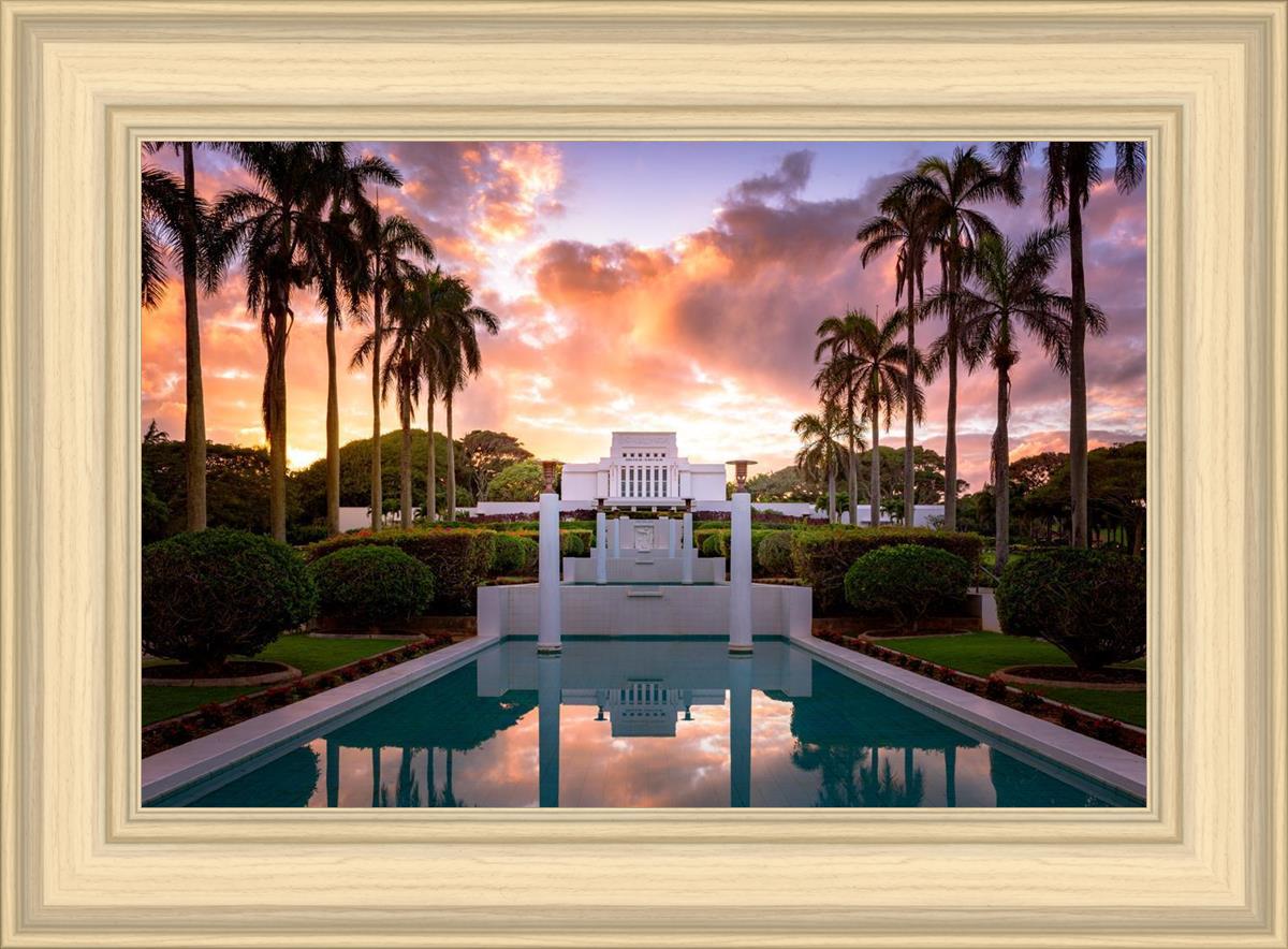 Laie Fountain Sunset