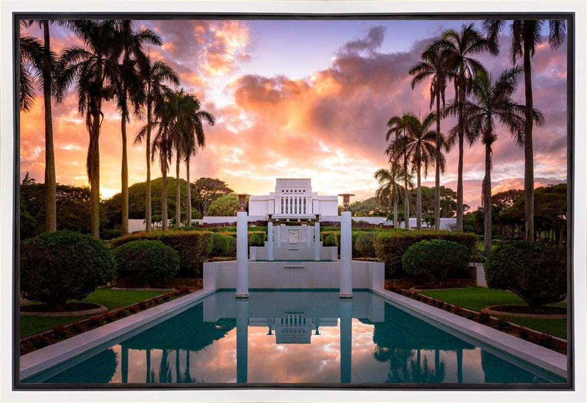 Laie Fountain Sunset