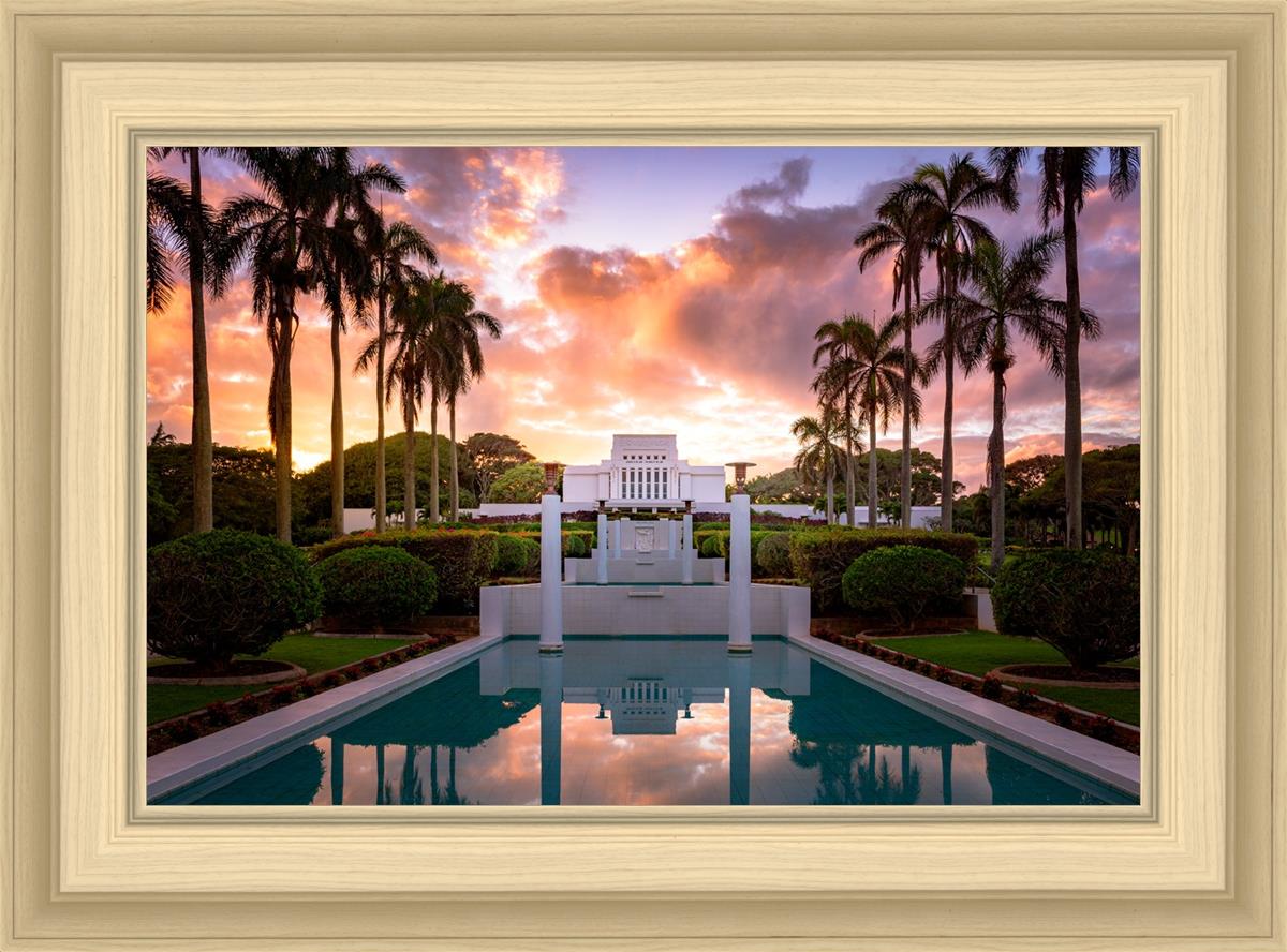 Laie Fountain Sunset