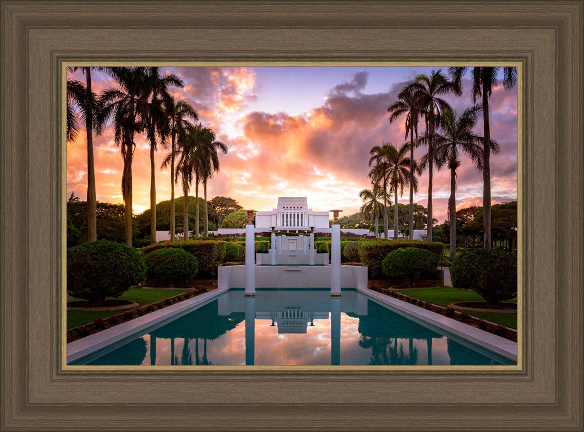 Laie Fountain Sunset