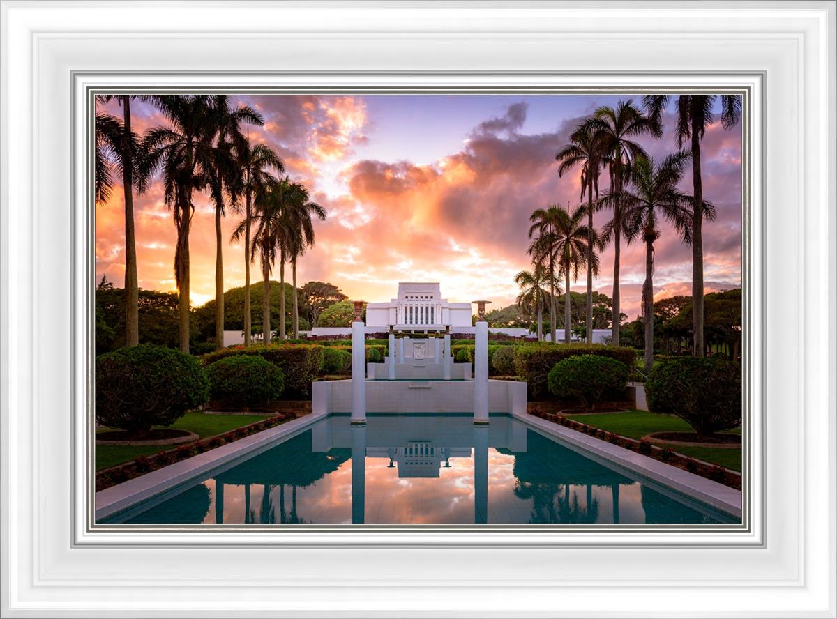 Laie Fountain Sunset