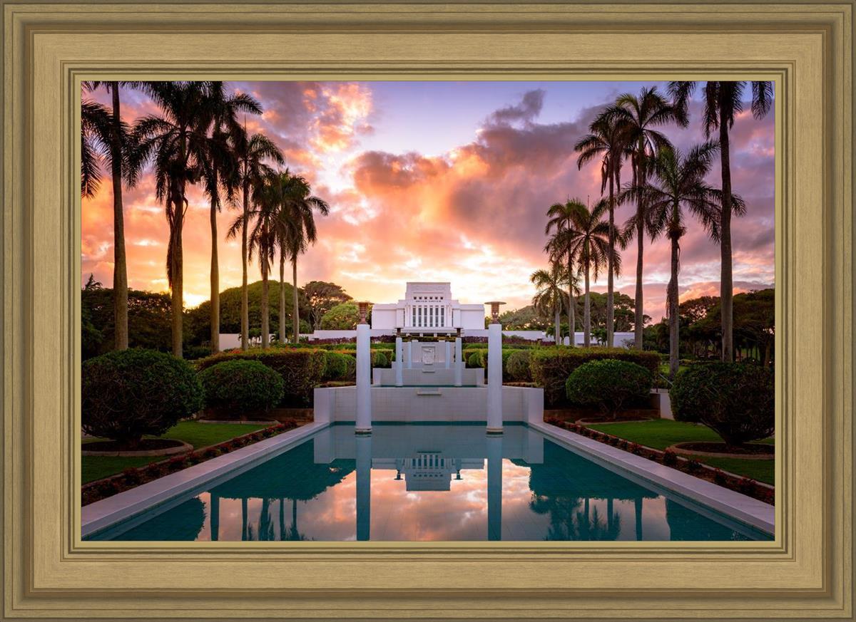 Laie Fountain Sunset