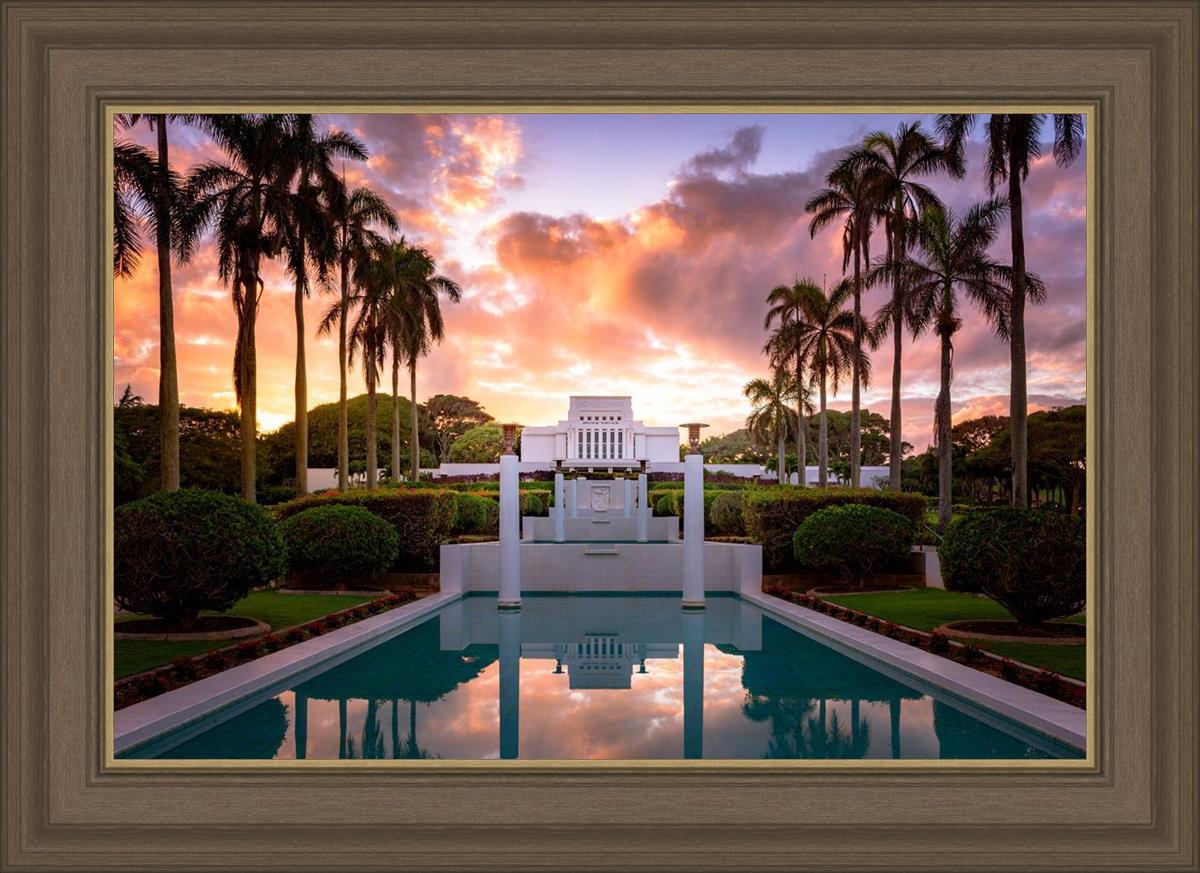 Laie Fountain Sunset