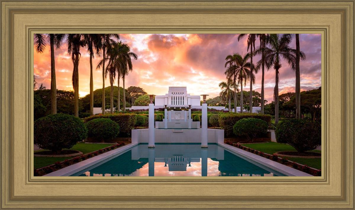 Laie Fountain Sunset
