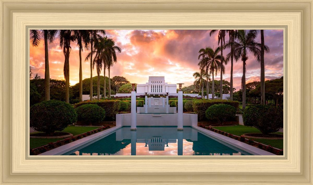 Laie Fountain Sunset