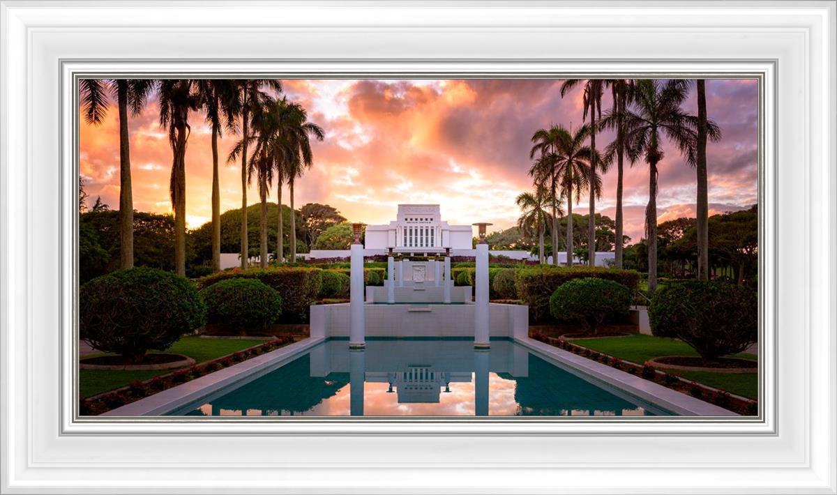 Laie Fountain Sunset