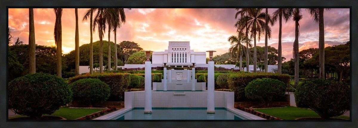 Laie Fountain Sunset