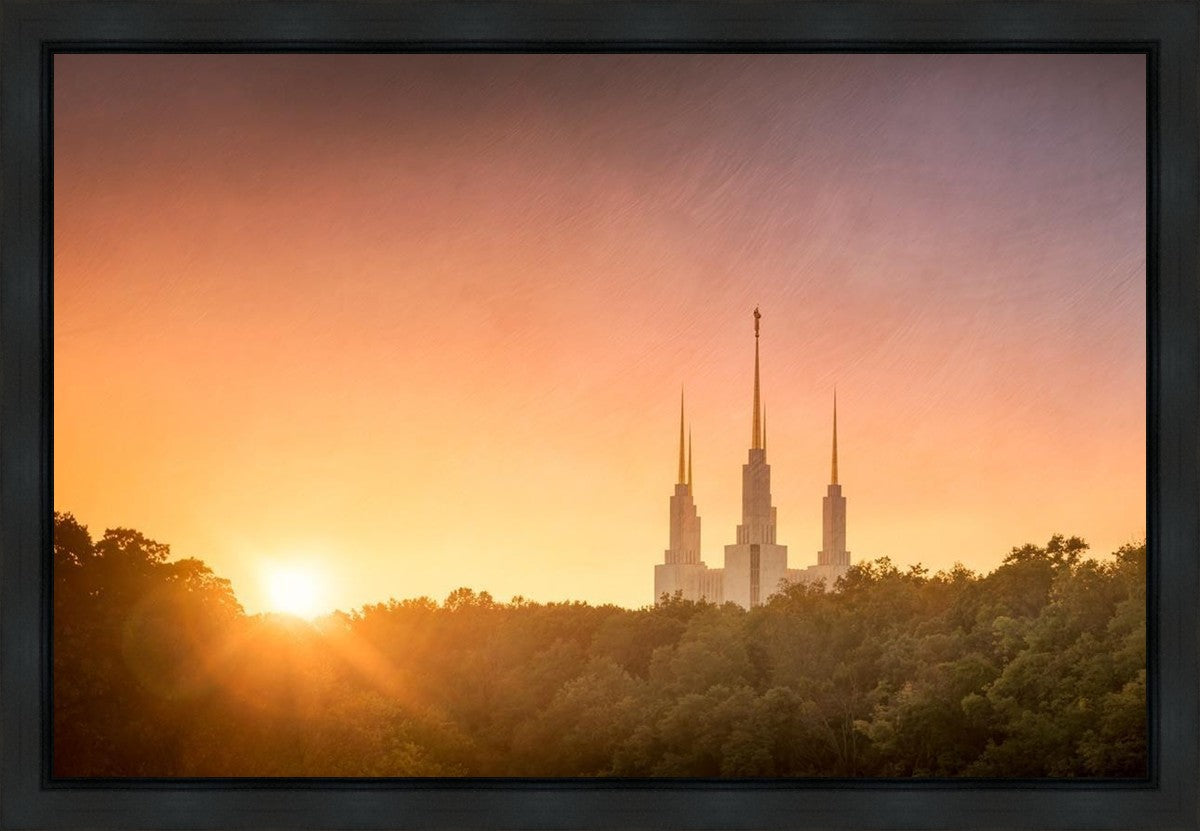 Washington DC Sunset Gold Gallery Wrap