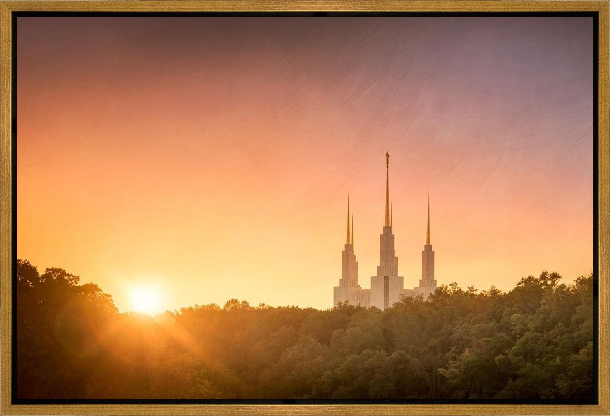 Washington DC Sunset Gold Gallery Wrap