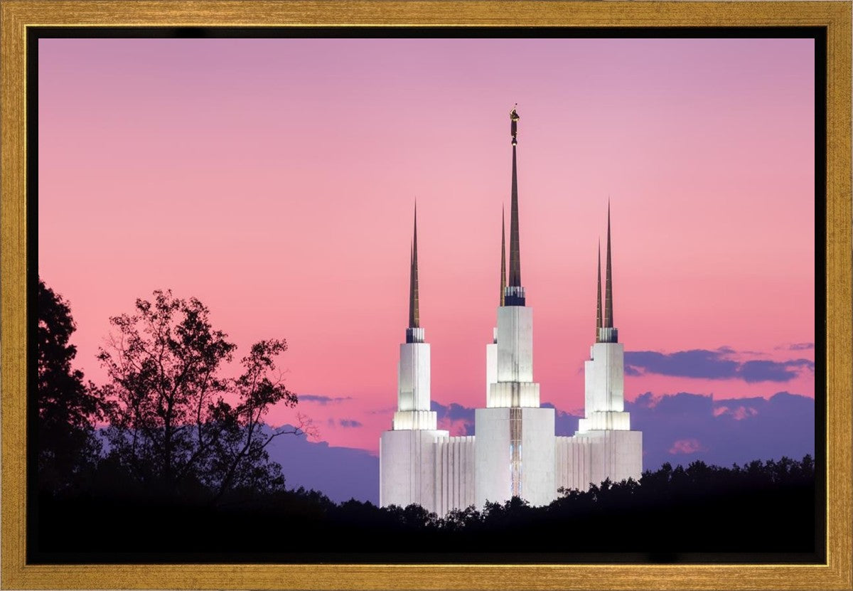 Washington DC Sunset Glow Panorama Gallery Wrap