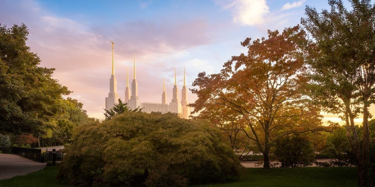 Washington DC Sunset Panorama Gallery Wrap