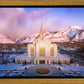 Ogden Winter Sunset Aerial