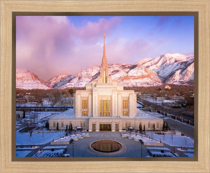 Ogden Winter Sunset Aerial