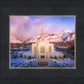 Ogden Winter Sunset Aerial