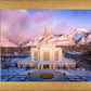 Ogden Winter Sunset Aerial